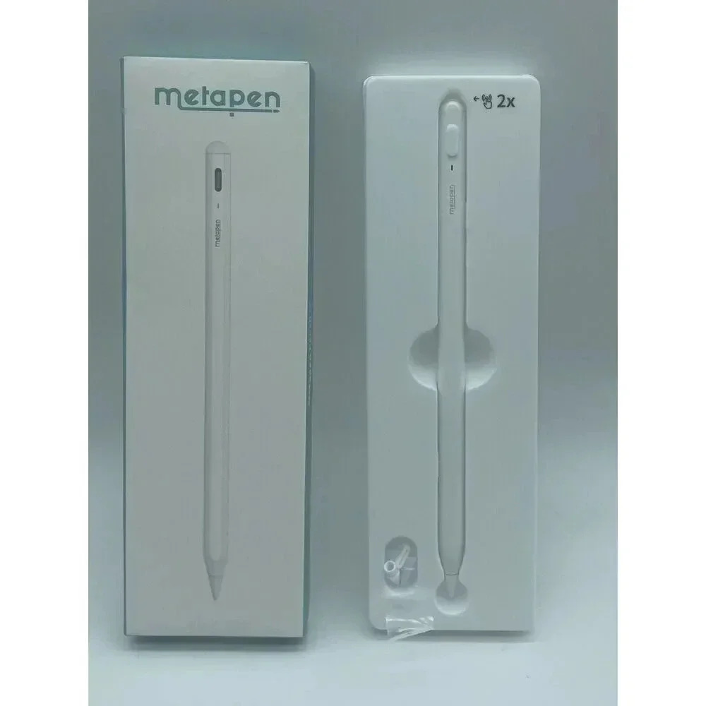 Metapen Pencil A8 for Apple iPad 2018-2024 2X Faster Charge Tilt Sensitive White